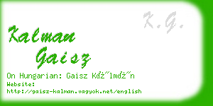 kalman gaisz business card